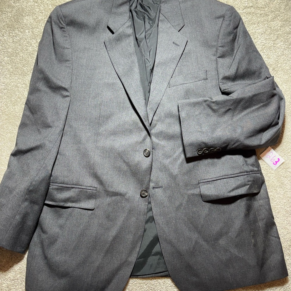 Ralph Lauren men’s grey wool blazer suit jacket‎ sz 44R